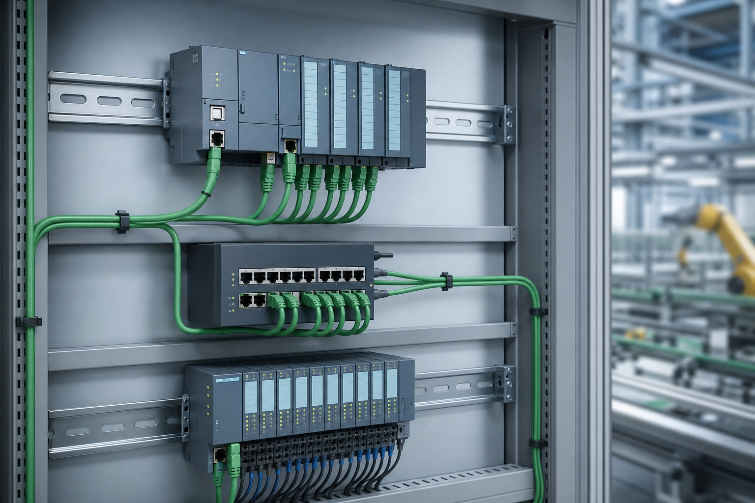 Иллюстрация промышленной сети PROFINET